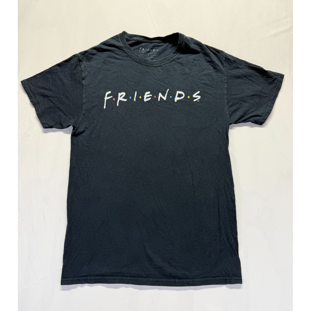 Friends The Television Series T Shirt Mens Small‎ Black Spellout Logo Cotton